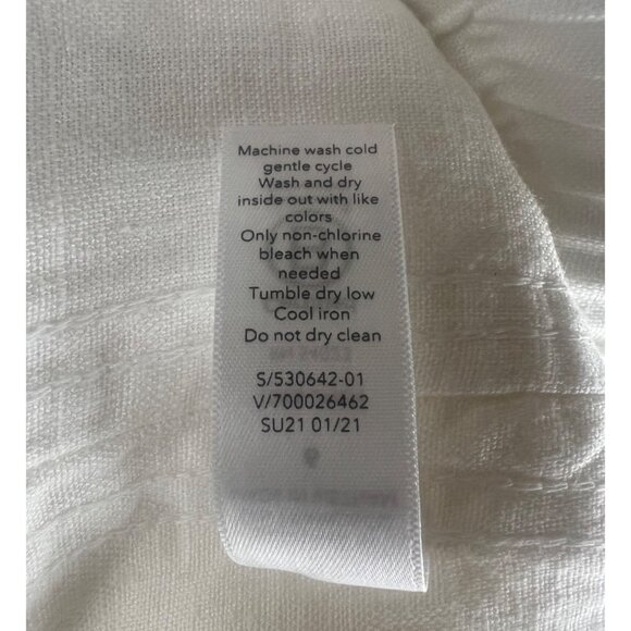 Athleta Cabo Lily Linen Jogger Pants White Size 6 Elastic Waist Lightweight - Picture 6 of 15